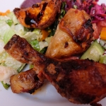 Chicken Drumsticks with Salad